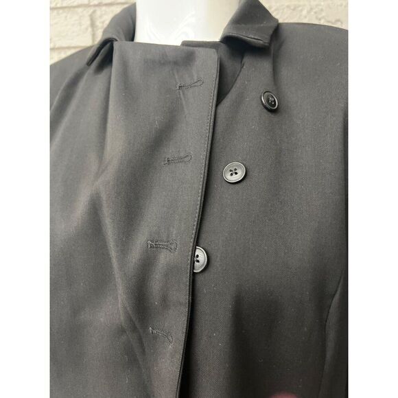 Laurie Flelt Women Black Cropped Back Pleated Blazer  Size 4 - Picture 12 of 16